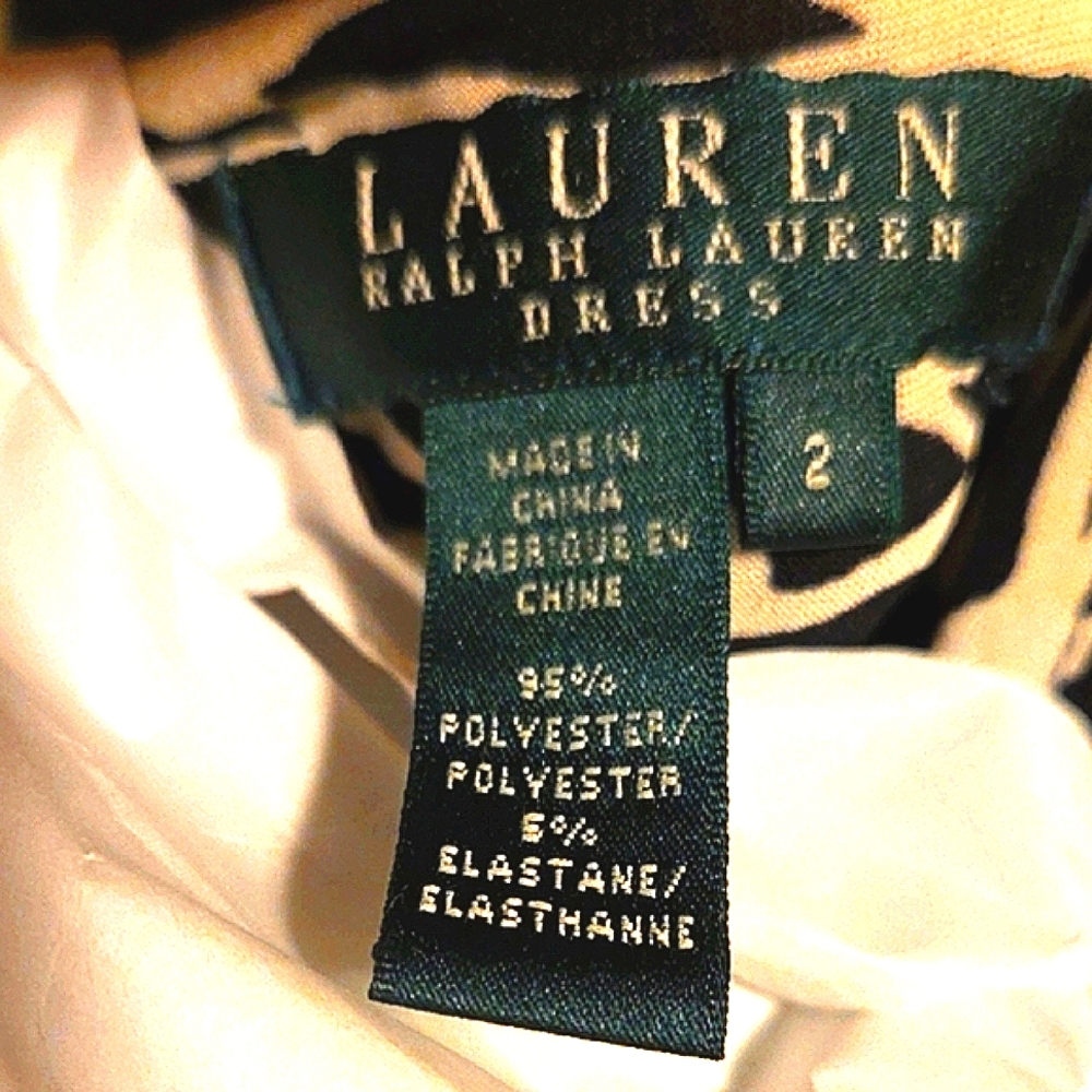 🤍Ralph Lauren🖤 Black and White Midi Dress| Size 2| EUC - Picture 9 of 10